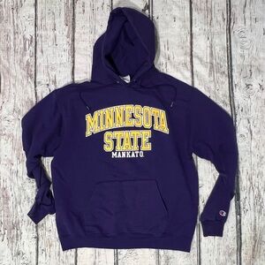 Minnesota State Mankato Purple Champion Hoodie Pullover Mens Sweatshirt